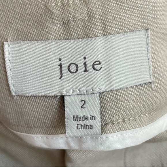 Joie Kaylei Khaki Paperbag Tie Waist Shorts, Size 2 - Picture 5 of 6